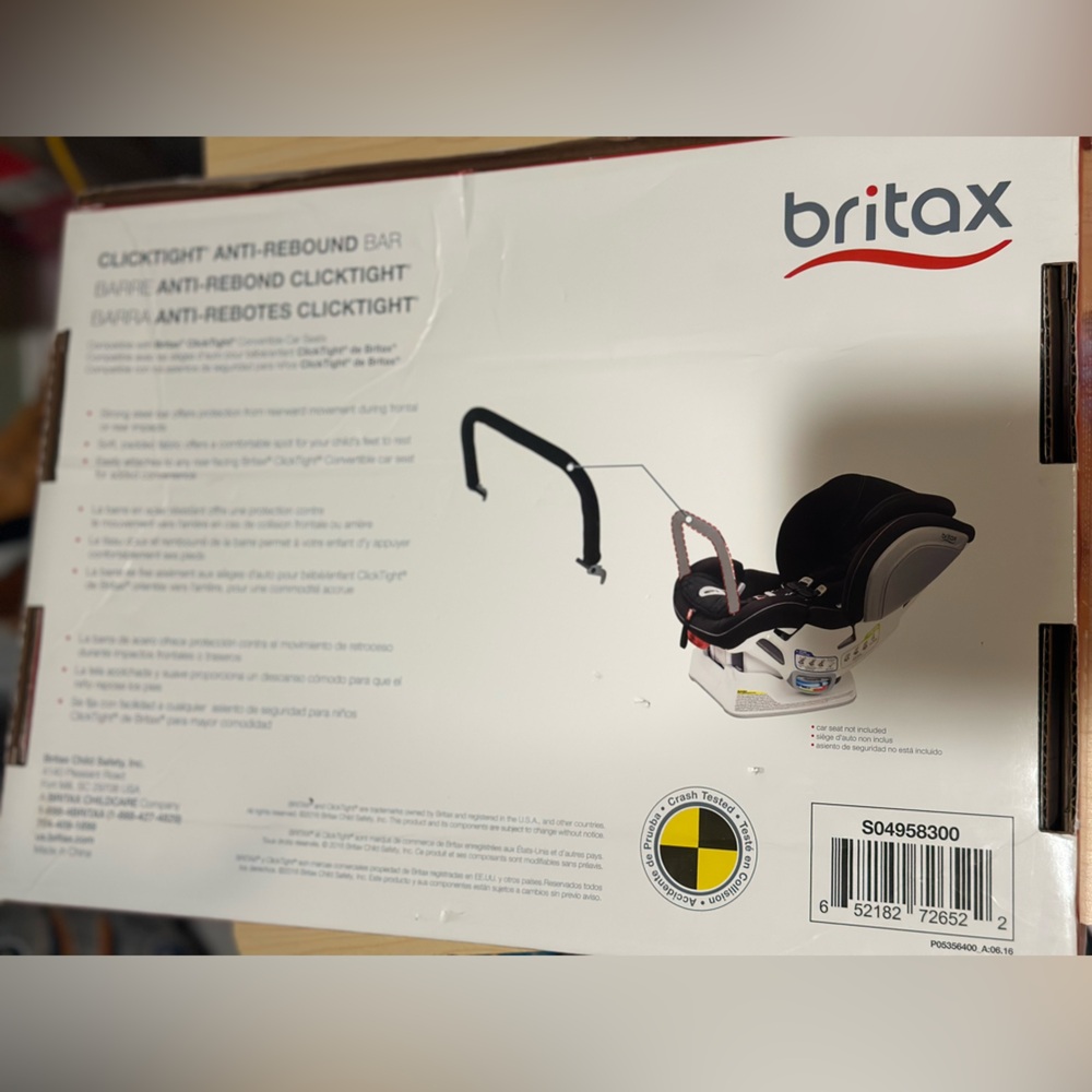 Britax ClickTight Anti-Rebound Bar - Black